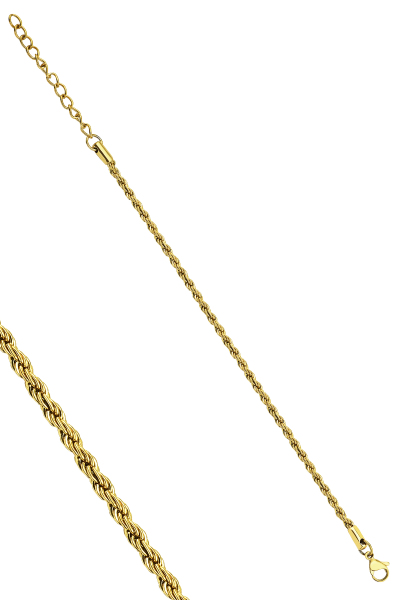 Sarı Çelik Zincirli Erkek Bileklik - 2