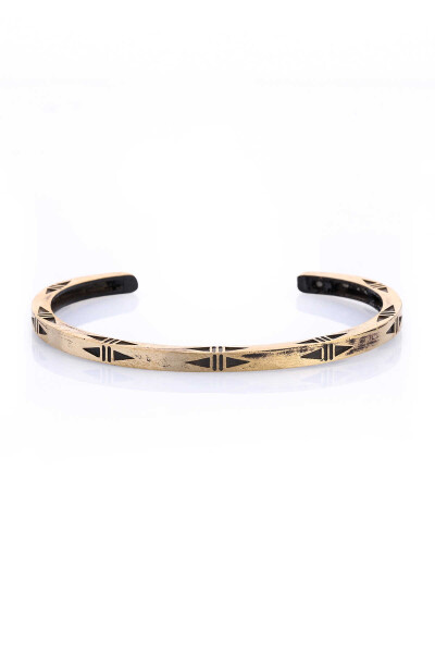 Sarı Metal Kelepçe Bileklik - 1