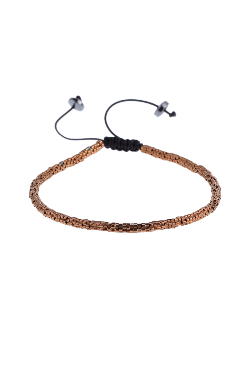 Kahverengi Hematit Taşlı Erkek Bileklik - Hatem Saykı