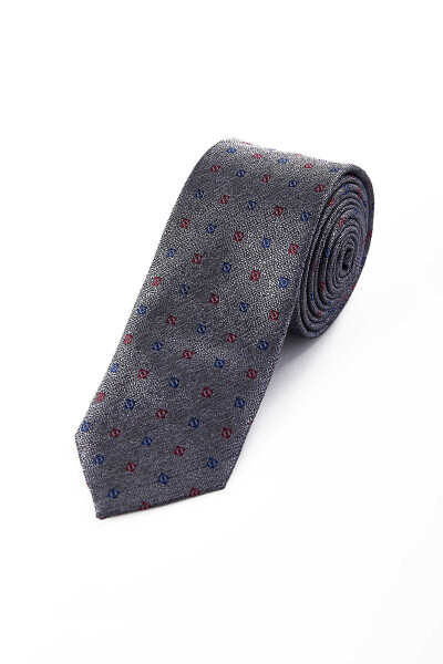 Gri Desenli Kravat - 1