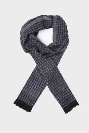 Gri Desenli Viskoz Atkı - 2