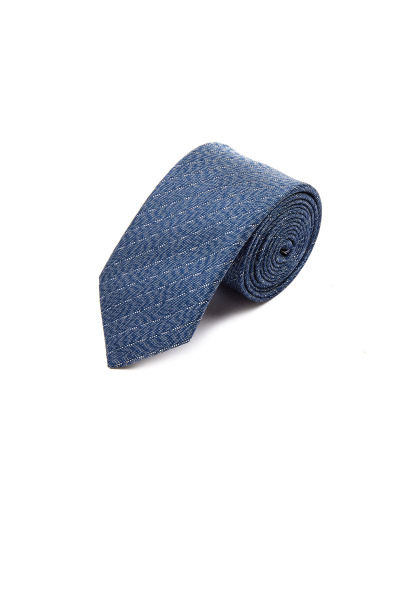 Gri Desenli Klasik Micro Kravat - 2