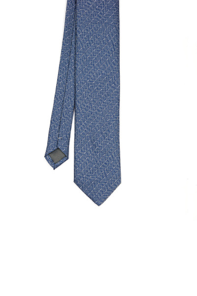 Gri Desenli Klasik Micro Kravat - 4