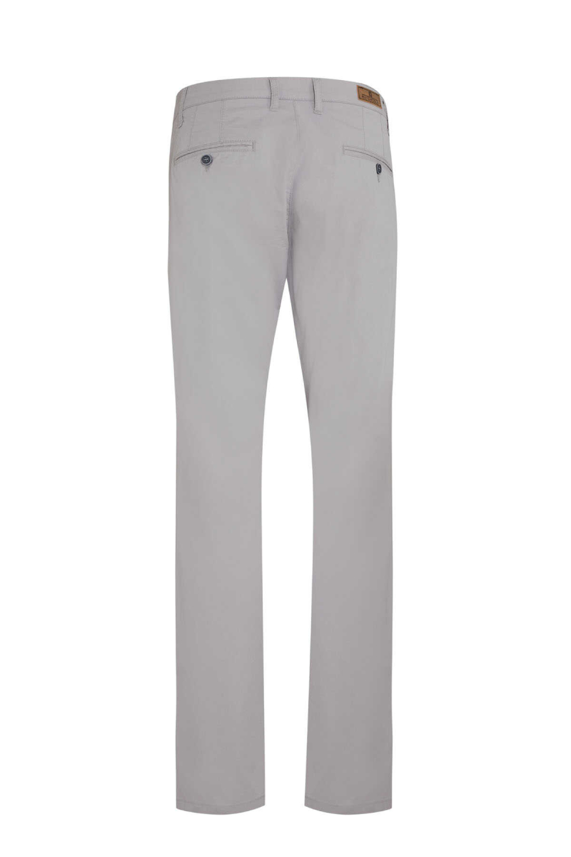Gri Regular Fit Düz Pamuklu Yandan Cep Kanvas Pantolon - Hatemoğlu (1)