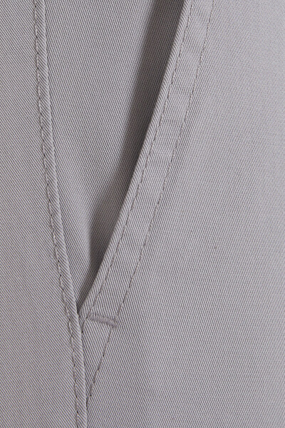 Gri Regular Fit Kanvas Pantolon - 6