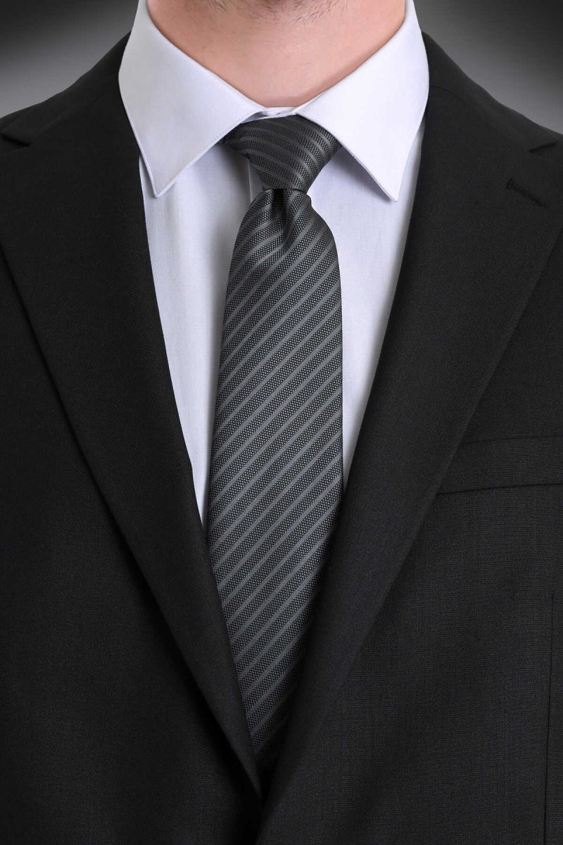 Gri Çizgili Kravat - Hatemoğlu