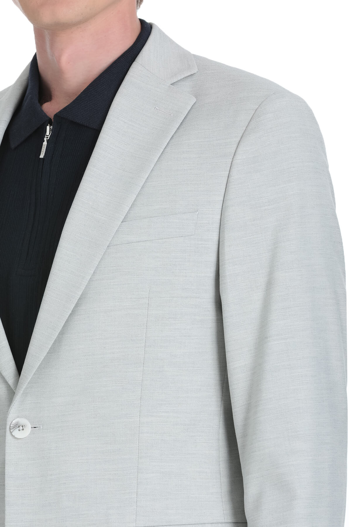 Gri Comfort Fit Mono Yaka Klasik Takım Elbise - 6