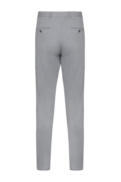 Gri Comfort Fit Mono Yaka Takım Elbise - 5