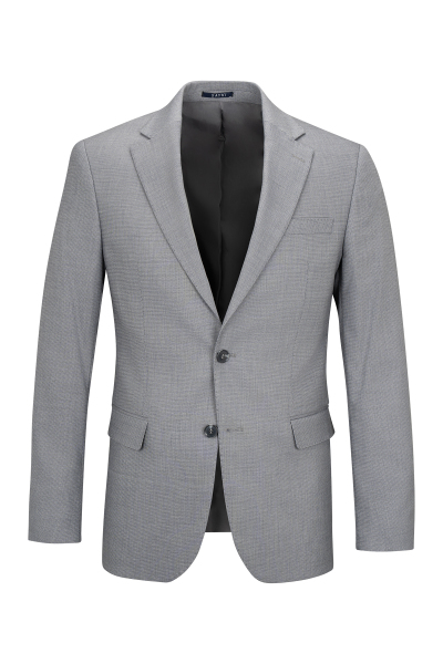 Gri Comfort Fit Mono Yaka Takım Elbise - 2