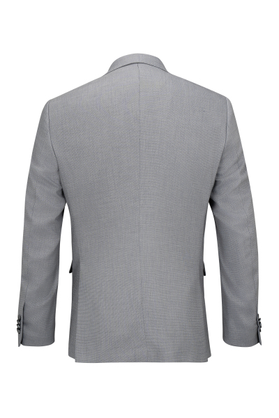 Gri Comfort Fit Mono Yaka Takım Elbise - 3