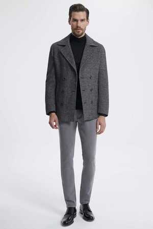 Gri Desenli Kaban - 5