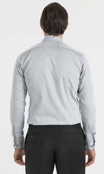 Desenli Slim Fit Gri Gömlek - 10