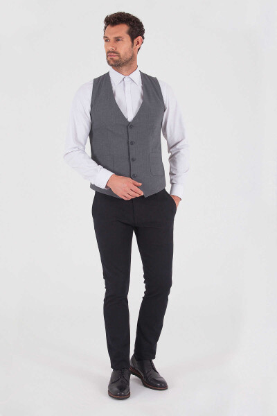 Gri Desenli Yelek - 2