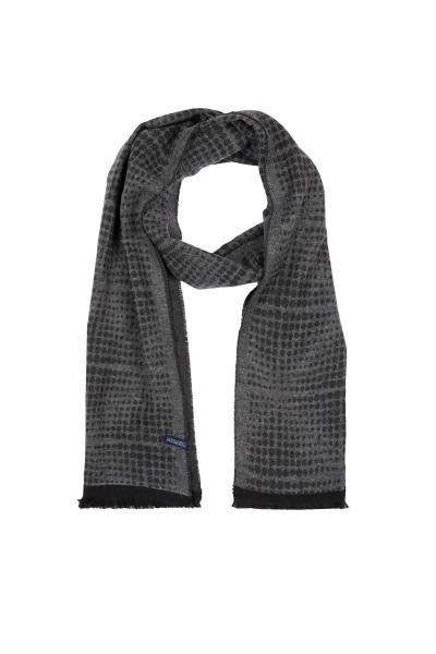 Gri Desenli Atkı - 2