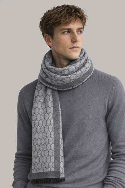 Gri Çift Taraflı Atkı 