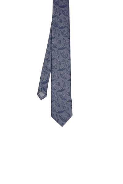 Gri Desenli Klasik Micro Kravat - 6