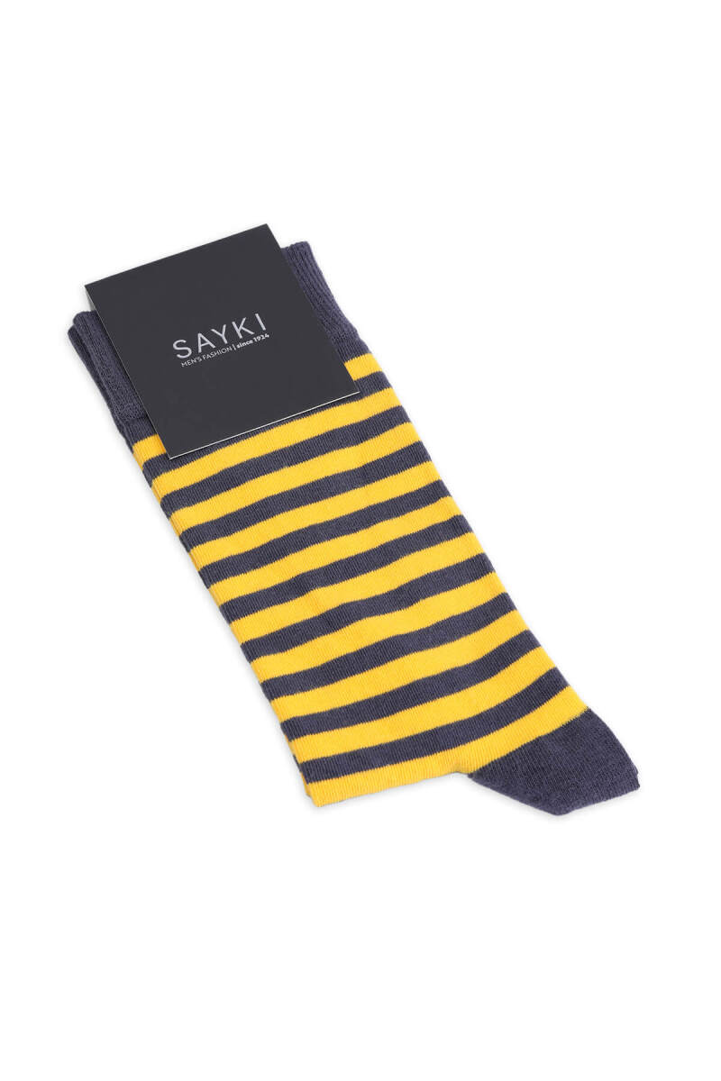 Gri Desenli Pamuklu Soket Çorap - HATEM SAYKI