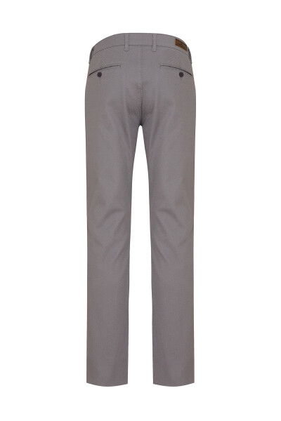 Gri Regular Fit Yüksek Bel Kanvas Pantolon - 2