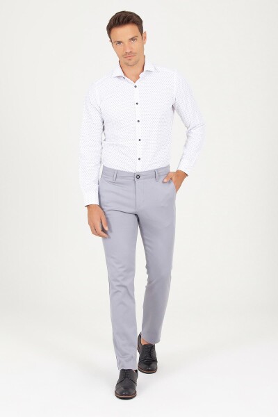 Gri Regular Fit Yandan Cep Pantolon - Thumbnail