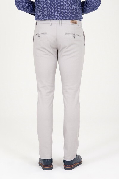 Gri Slim Fit Yandan Cep Pantolon - 6