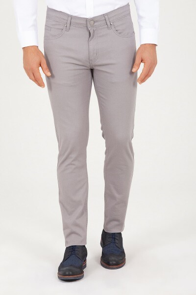 Gri Slim Fit Pantolon - 1