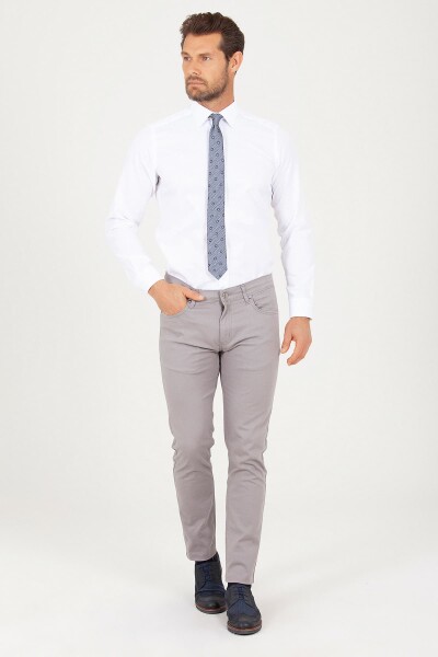 Gri Slim Fit Pantolon - 2
