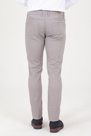 Gri Slim Fit Pantolon - 5