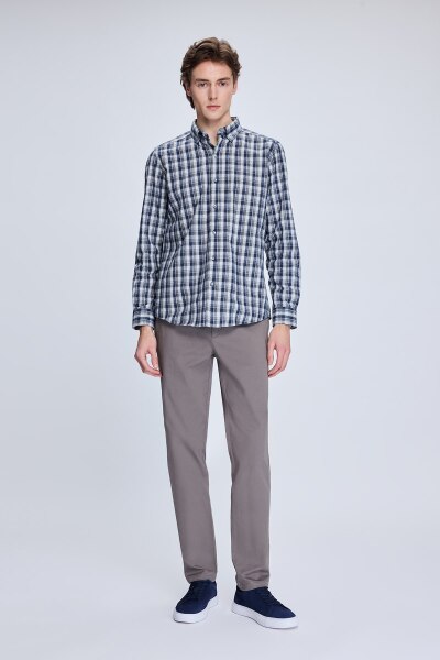 Gri Dinamik Fit Desenli Yandan Cepli Casual Jogger Pantolon - 2