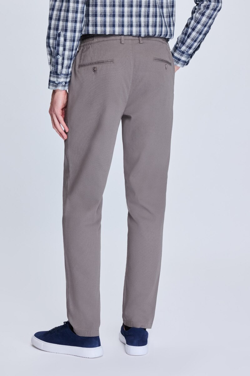 Gri Dinamik Fit Desenli Yandan Cepli Casual Jogger Pantolon - Hatem Saykı (1)