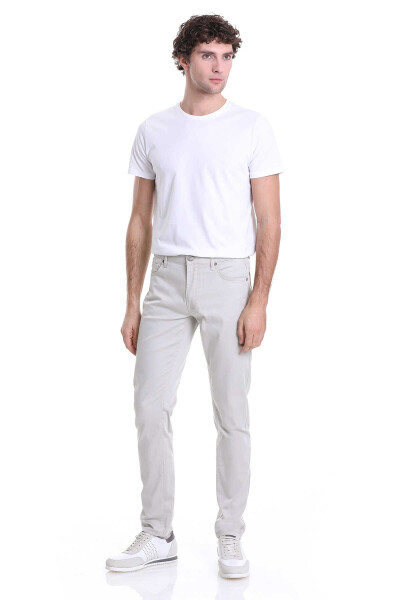 Gri Dinamik Fit 5 Cep Basic Kanvas Pantolon - 2