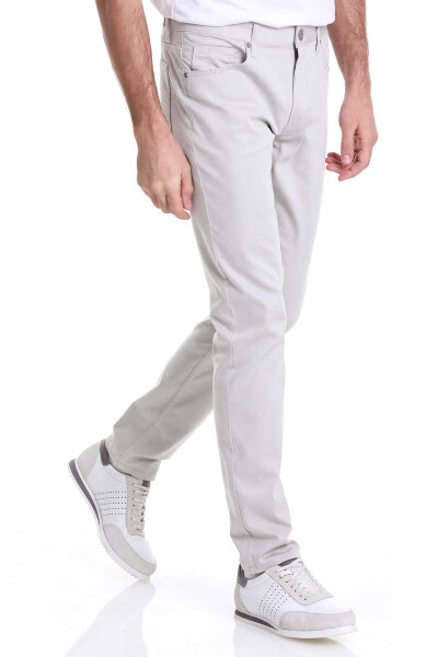 Gri Dinamik Fit 5 Cep Basic Kanvas Pantolon - 3