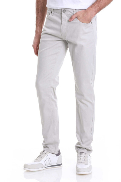 Gri Dinamik Fit 5 Cep Basic Kanvas Pantolon - 4