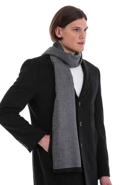 Gri Çift Taraflı Atkı - 3