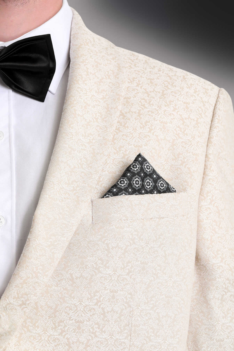 Gri Klasik Saten Cep Mendili - Hatem Saykı (1)