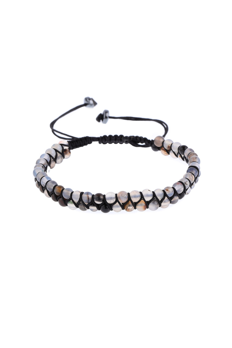 Gri Hematit Taşlı Erkek Bileklik - Hatem Saykı