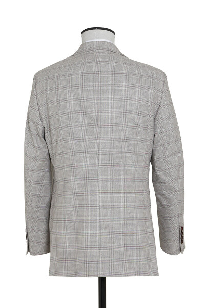 Gri Klasik Ekose Ceket - 2