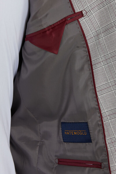 Gri Klasik Ekose Ceket - 4