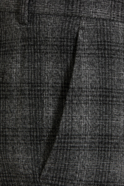 Gri Kareli Dinamik Fit Pantolon - 6
