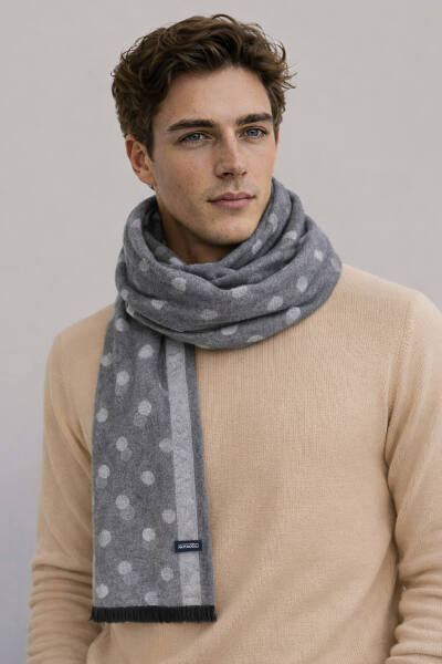 Gri - K.Gri Çift Taraflı Atkı 