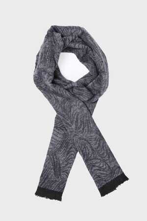 Gri Desenli Atkı - 5