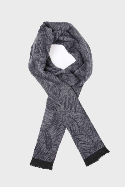 Gri Desenli Atkı - 2