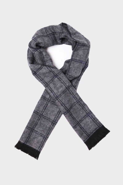 Gri Desenli Atkı - 1