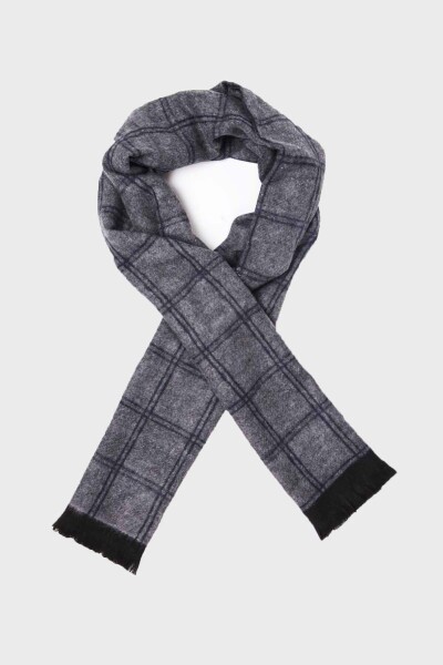 Gri Desenli Atkı - 2