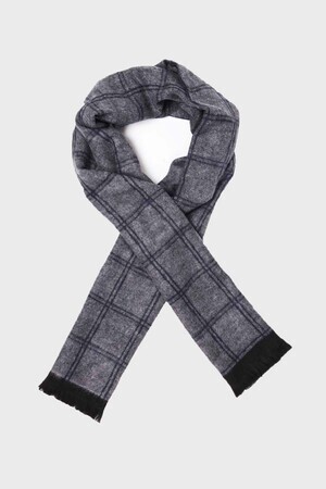 Gri Desenli Atkı - 6