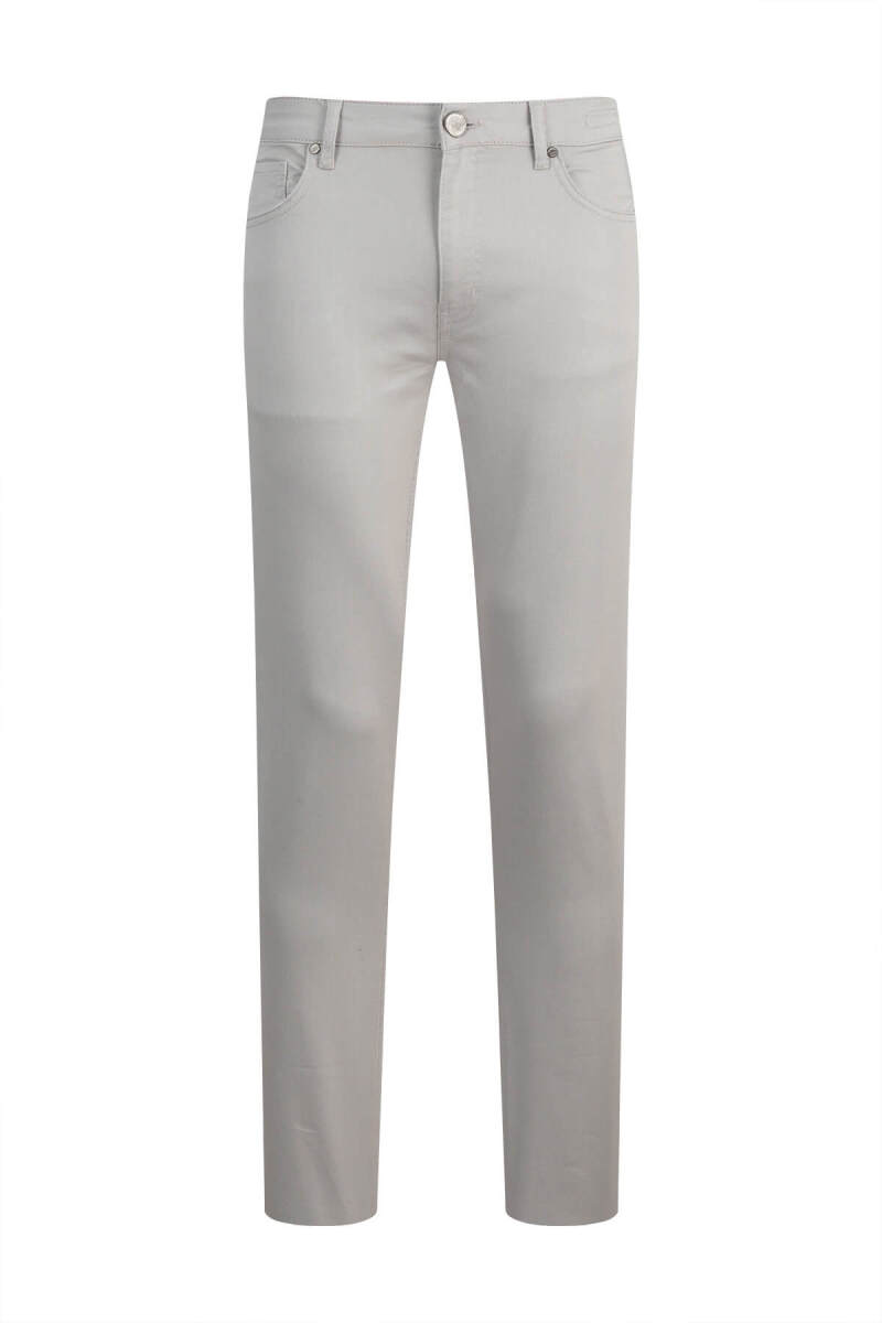 Gri Rahat Kesim 5 Cep Kanvas Pantolon - Saykı