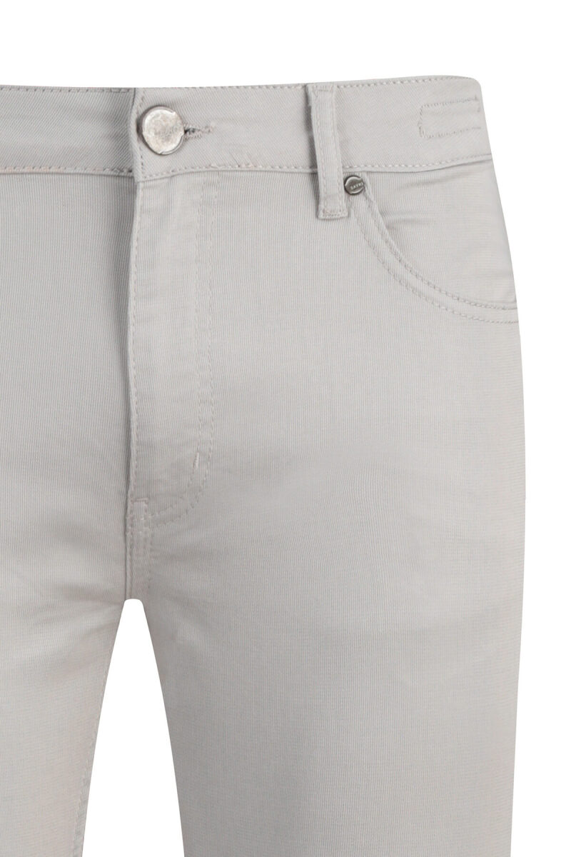 Gri Rahat Kesim 5 Cep Kanvas Pantolon - Saykı (1)