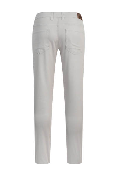 Gri Rahat Kesim 5 Cep Kanvas Pantolon - 3