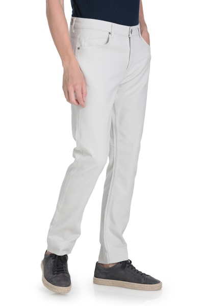 Gri Rahat Kesim 5 Cep Kanvas Pantolon - 3