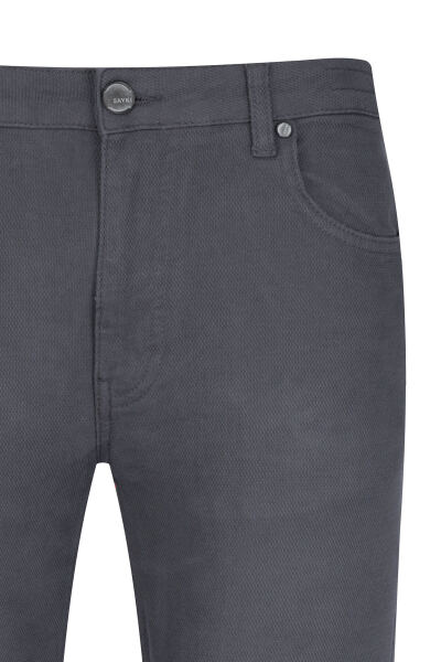Gri Rahat Kesim 5 Cep Kanvas Pantolon - 2