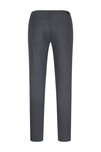 Gri Rahat Kesim 5 Cep Kanvas Pantolon - 3